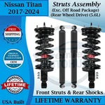 Monroe Oem Front Struts & Rear Shocks For 2017-2024 Nissan Titan 2WD 9YR Warran. New. Price: $388.61.