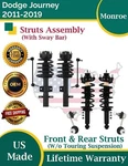 Monroe Oem Front & Rear Struts Sway Bar For 2011-2020 Dodge Journey 2.4L 3.6L New. Price: $556.85.