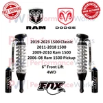 Fox 2.5 Coil-over Reservoir Shock Pair 6" Front For 06-23 Ram 1500 / Classic 4WD New. Price: $2505.83.