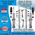 Kyb Oem Front Strut W/sway Bar Link & Rear Shock For 2000-2006 Toyota Tundra 4WD New. Price: $439.80.