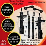 Monroe Oem Front Strut & Rear Shock W/sway Bar Links For 2008-2009 Chevy Malibu New. Price: $319.31.