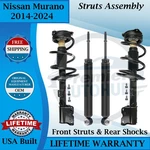 Monroe Oem Front Struts & Rear Shocks For 2014-2024 Nissan Murano 9YR Warranty New. Price: $506.49.