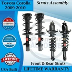 Monroe Oem Front & Rear Struts For 2009-2010 Toyota Corolla Lifetime Warranty New. Price: $426.07.