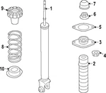 Genuine Nissan Suspension Shock Absorber E6210-6GR1A New. Price: $270.68.