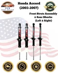 Fcs High Quality Oe Front & Rear Struts For Honda Accord (2003-2007) New. Price: $180.96.