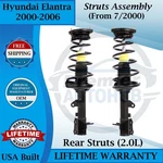 Monroe Genuine Oem Rear Struts For 2000-2006 Hyundai Elantra Lifetime Warranty New. Price: $194.86.