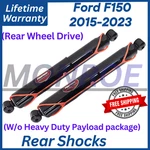 Monroe Genuine Oem Rear Shocks 2015-2023 Ford F150 2WD, Lifetime Warranty... New. Price: $145.99.