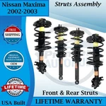 Monroe Oem Front & Rear Struts For 2002-2003 Nissan Maxima Lifetime Warranty New. Price: $397.60.