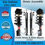 Monroe Oem Front Struts & Rear Shocks For 2002-2005 Kia Sedona Lifetime Warranty New. Price: $451.56.