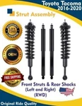 Oe Front Struts & Rear Shocks For Toyota Tacoma 2016-2023 2WD Lifetime Warranty New. Price: $312.00.