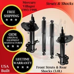 Monroe Oem Front Struts & Rear Shocks For 1993 - 1998 Mercury Villager New. Price: $227.98.