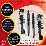 Monroe Oem Front Strut & Rear Shock For 2005-2006 Chevy Equinox Lifetime Warran. New. Price: $344.25.