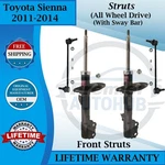 Kyb Oem Front Struts W/ Sway Bar For 2011-2014 Toyota Sienna 4X4 Lifetime Warra. New. Price: $256.69.