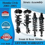 Monroe Genuine Oem Front & Rear Struts For 2001-2005 Honda Civic 9YR Warranty New. Price: $450.56.