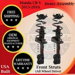 Monroe Genuine Oem Front Struts For 2015-2016 Honda Cr-v 4X4 Lifetime Warranty New. Price: $262.46.