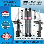 Kyb Oem Front Strut & Rear Shock W/sway Bar For 2006-2012 Toyota RAV4 9YRWARRANT New. Price: $490.00.