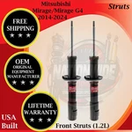 Kyb Oem Front Struts For 2014-2024 Mitsubishi Mirage, G4 Lifetime Warrant New. Price: $196.96.