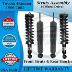 Monroe Oem Front Struts & Rear Shocks For 1996-2002 Toyota 4RUNNER 4WD 9YR Warr. New. Price: $310.24.