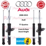 Bilstein B4 Front & Rear 0" Shock Absorber Set Fits 2008-2015 Audi Quattro New. Price: $307.75.