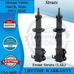 Monroe Oem Front Struts For 2012-2020 Nissan Versa/note/march Lifetime Warranty New. Price: $158.63.