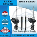 Monroe Oem Front Struts & Rear Shocks For 2006-2011 Kia Rio Lifetime Warranty New. Price: $377.00.