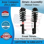Monroe Oem Front Struts For 2012-2017 Jeep Compass 2WD/4WD Lifetime Warranty New. Price: $339.33.