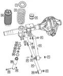 Genuine Mopar Suspension Shock Absorber 68262592AD New. Price: $159.30.