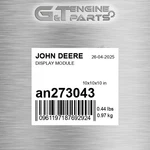 AN273043 Display Module Fits John Deere (surplus Open Box) New. Price: $697.24.