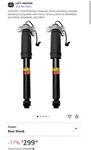Luft Meistar Rear Magnetic Shock Absorbers 23281657 For Chevrolet Camaro 16-24 New. Price: $96.00.