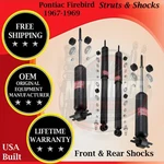 Monroe Oem Front & Rear Shocks For 1967-1969 Pontiac Firebird Lifetime Warranty New. Price: $207.98.