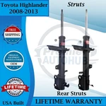 Kyb Genuine Oem Rear Struts For 2008-2013 Toyota Highlander Lifetime Warranty New. Price: $301.39.