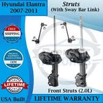 Monroe Oem Front Struts W/sway Bar Links For 2007-2011 Hyundai Elantra 9YR Warr. New. Price: $317.32.