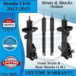 Monroe Oem Front Strut & Rear Shock For 2012-2015 Honda Civic Lifetime Warranty New. Price: $339.14.